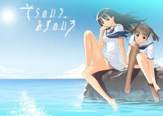 [1.59 GB] SORA NO IRO, MIZU NO IRO / COLOR OF THE SKY, COLOR OF THE WATER / Sky color, water color (Takeo Takhashi, Himajin) (EP.1.2 of 2 + S1,2) [CEN] [ 2006-2008, Straight, Female Students, Harem, Big Breasts, Masturbation, School, DVDRip] [JAP / E