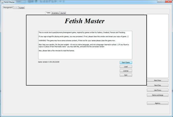 [37.6 МБ] Fetish Master (Beta) [0.985E.p1] (H.Coder) [Cen] [2013, Симулятор, Раб, Контроль над разумом, Анал, БДСМ, Минет, Молоко, Дрочка сиськами, Стриптиз, Модификации тела] [ENG] 