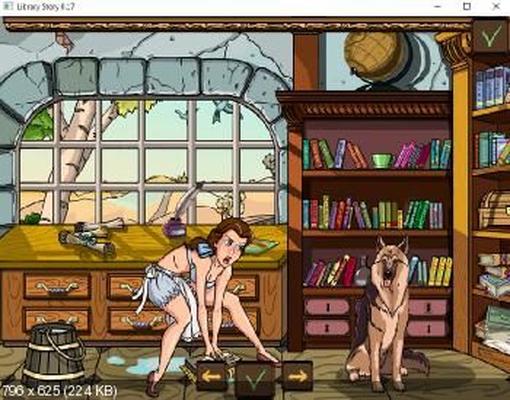 [87 MB] Library Story [Demo] [UNCEN] [2015, SLG, Stockings / Pantyhose, Comedy, Masturbation] [RUS + ENG]