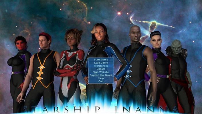 [899.1 МБ] StarShip Inanna [V3.5.5] [UNCEN] [2017, Adv, 3DCG, Большие сиськи / DFC, SCI-Fi, Action, Юрий, Яой, Чужой, Неко, Футанари, Темная кожа / Загар, Девственница, Группа 