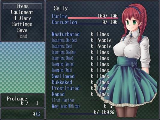 [247 MB] Sally's Authorative Report on Illegal Prostitution [1.0.1] [Cen] [2017, JRPG, CLOTHED, Female Heroine, Clothes Changing, Prostitution, Internal Cumshot] [ENG]