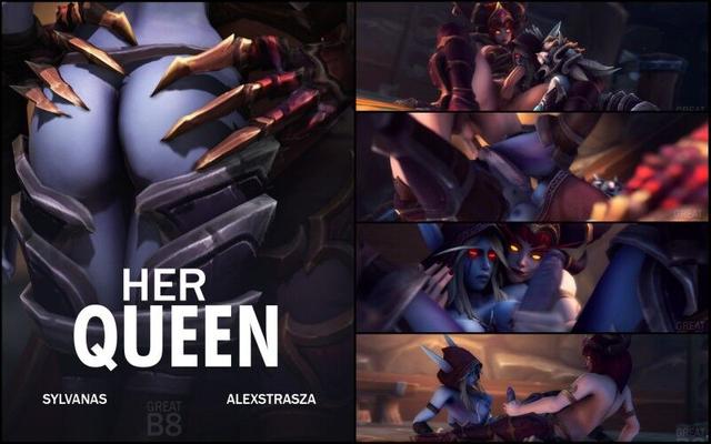 [77.3 MB] [GreatB8] Her Queen / Her Queen [2018, 3D Animations, NSFM, WOW, World of Warcraft, Sylvanas, Alexstrasza, Futanari, Futa, Dickgirl, Big Tits, Blowjob, Deepthroat, Face Fuck, All Sex , HDRip] [ENG]