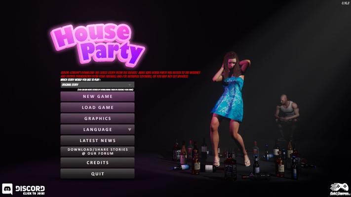 [9,39 Go] House Party [INPROGRESS, V0.17.3 Stable Release (x32 / 64)] (EEK! Games) [Uncen] [2020, 3D, Adv, SLG, Sandbox, Male Hero, Romance, Comedy, Drugs, Corruption, 