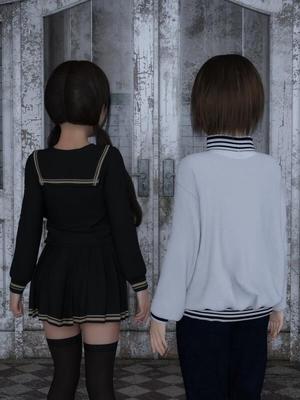 [Art] 変態姉と弟を犯した話 / 変態姉と弟を犯した話 (SR3DART) [Cen] [3DCG, 学生, 学生服, 貧乳, オーラルセックス, レイプ, グループセックス] [ 