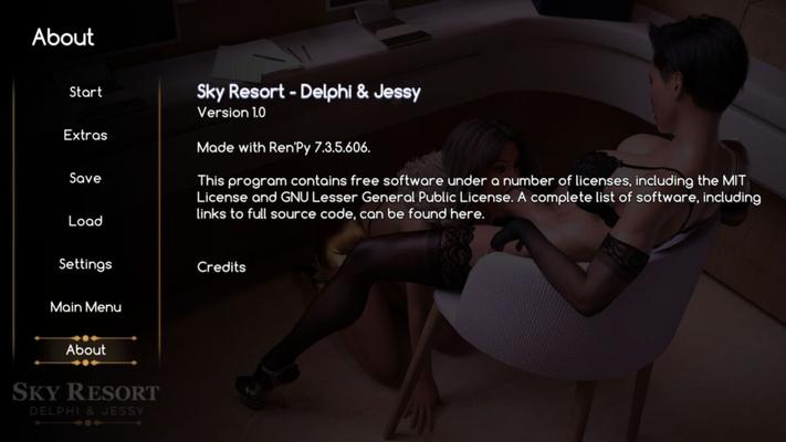 Sky Resort - Delphi \u0026 Jessy [v1.0] (Crazysky3d, Affect3D) [Unken] [2022, Adv, 3DCG, FUTA, アナル, 巨乳, ビッグペニス, フェラ, オーラルセックス, レイプ, 二穴同時挿入, レズビアン, グループセックス