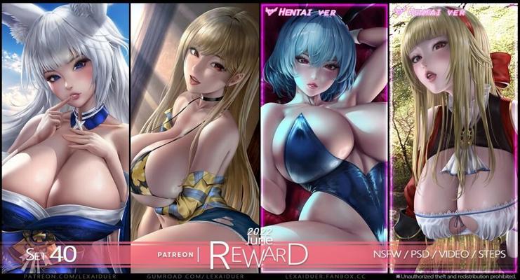 [Art] Lexaiduer Collection arts (Lexaiduer) [uncen] [Gros seins, Sexe en groupe, Titsjob, Footjob, Lesbiennes, Tentacules] [JPG]